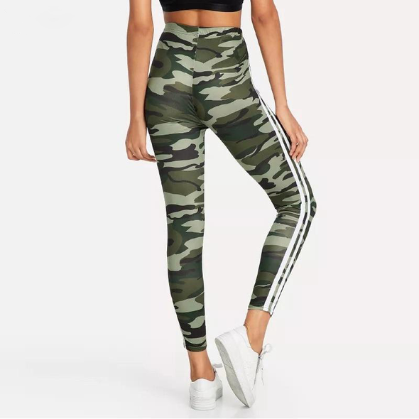 GEO Camouflage Striped Leggings