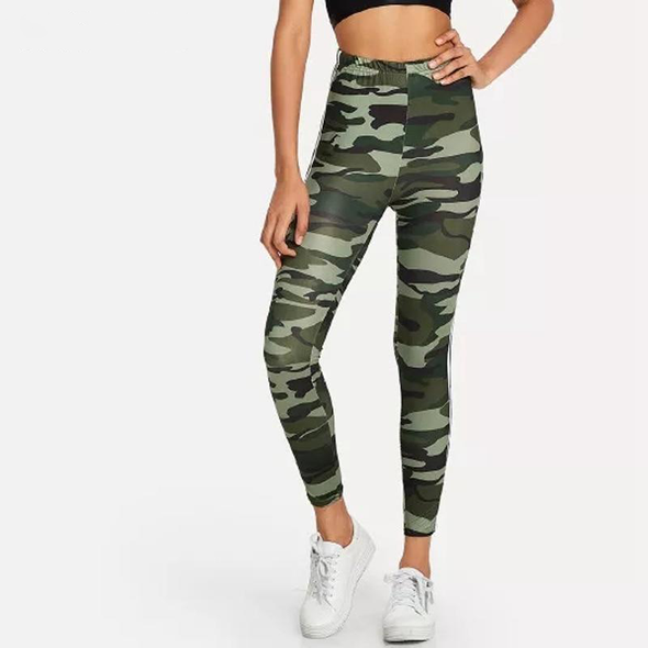 GEO Camouflage Striped Leggings